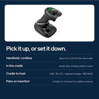 Zebra DS2278 Series Bar Code Scanners Cordless Handheld Bundle Standard Range Ba: Ports