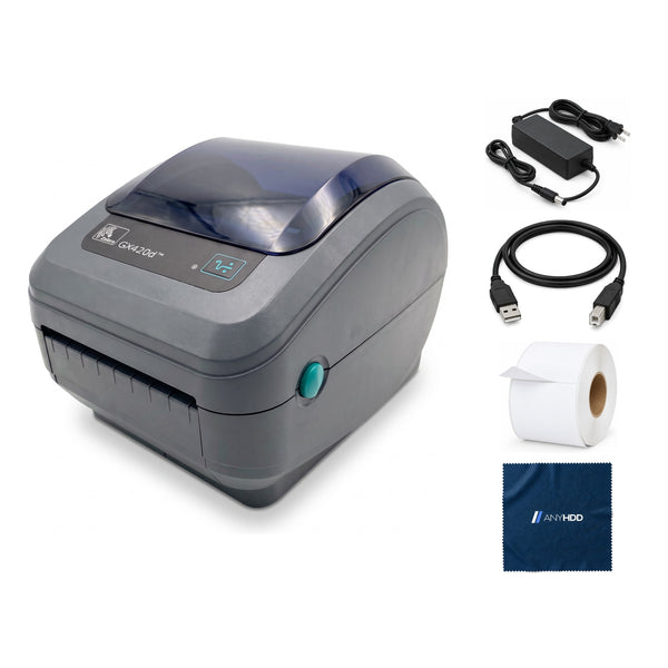 Zebra GX420D Direct Thermal Printer for Labels, Receipts, and Barcodes – Include: What's in the box