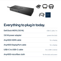 Dell WD19 130W USB-C Docking Station Bundle with Power Adapter, HDMI, DisplayPor: In the box