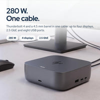 HP Thunderbolt 4 Ultra 280W G6 Docking Station, 330W, Quad Display Support, Incl: On the desk