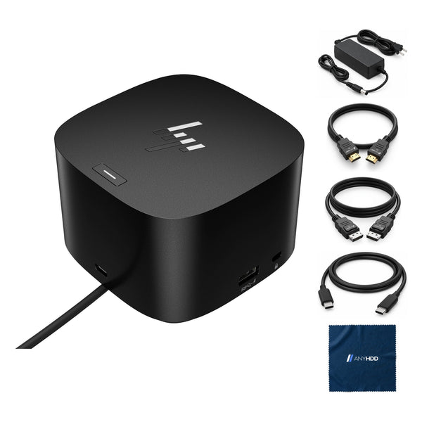 HP thunderbolt G4 4J0A2AA#ABA Docking Station for Laptop Dual Monitor and Chargi: What's in the box