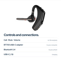 Poly Voyager 50-UC for Bluetooth Headset with Charging Case Noise-Canceling Mics: Ports