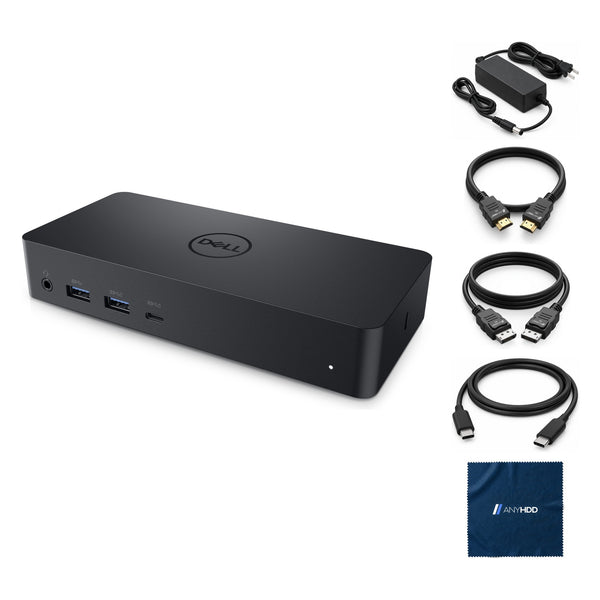 Dell D6000 Universal USB‑C Docking Station (Renewed) with 130W Power Adapter, HD: What's in the box