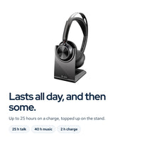 Poly Voyager Focus 2 USB‑C Wireless Headset with Charging Stand, USB‑C Adapter a: Feature