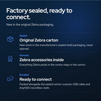 Zebra DS9308 Presentation Barcode Scanner – 1D & 2D Imager, USB-A Interface: Factory sealed