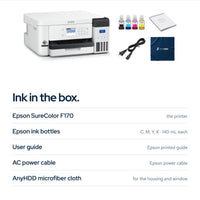 Epson Dye-Sublimation F170 Printer with PrecisionCore Technology: In the box